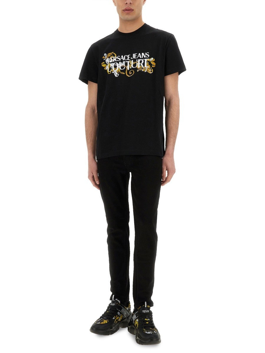 Versace Jeans Couture BAROQUE OUTLINE LOGO T-SHIRT