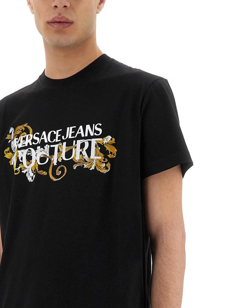 Versace Jeans Couture BAROQUE OUTLINE LOGO T-SHIRT