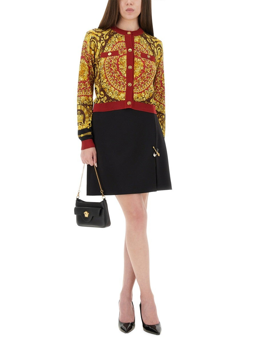 Versace BAROQUE Cardigan in maglia di seta