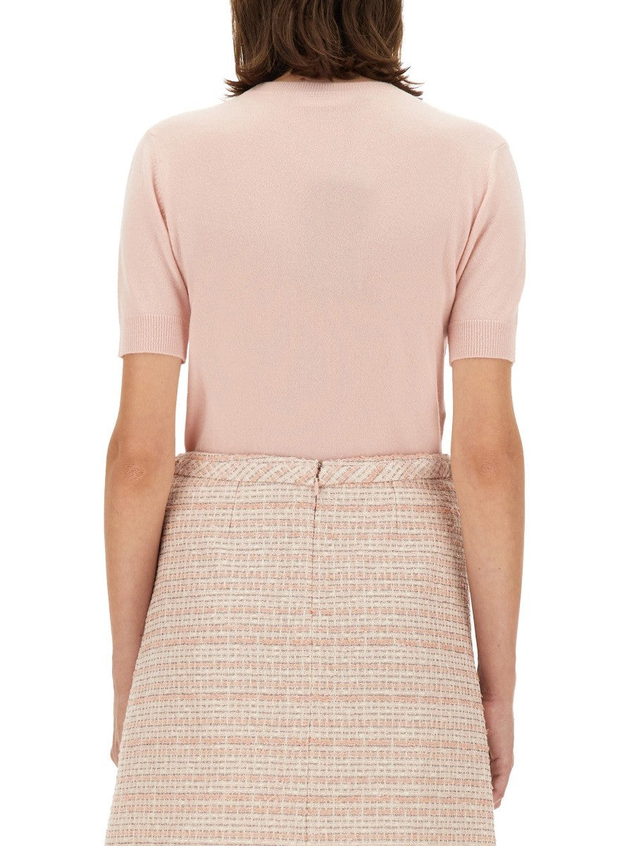 Versace TOP DE PUNTO MEZCLA DE CASHMERE