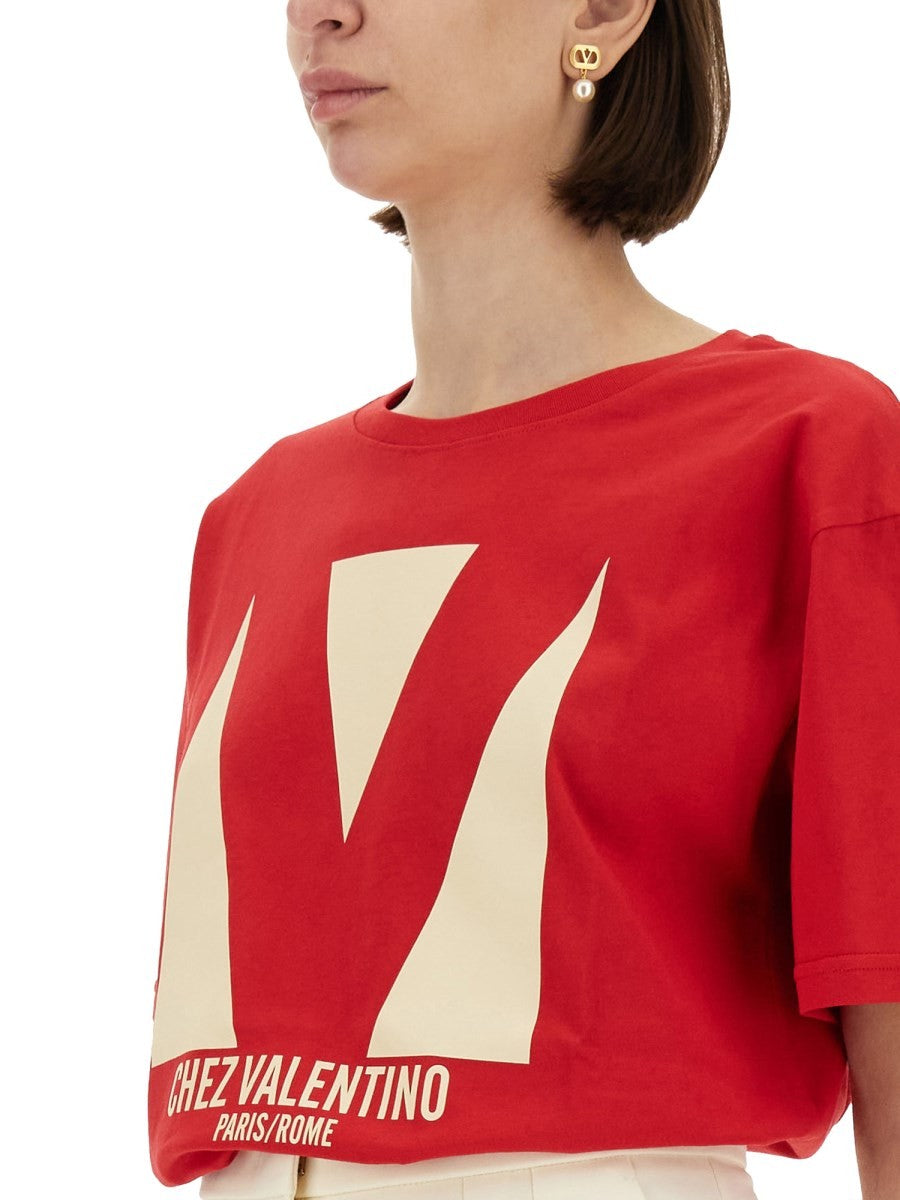 Valentino "CHEZ VALENTINO" T-SHIRT IMPRIMÉ