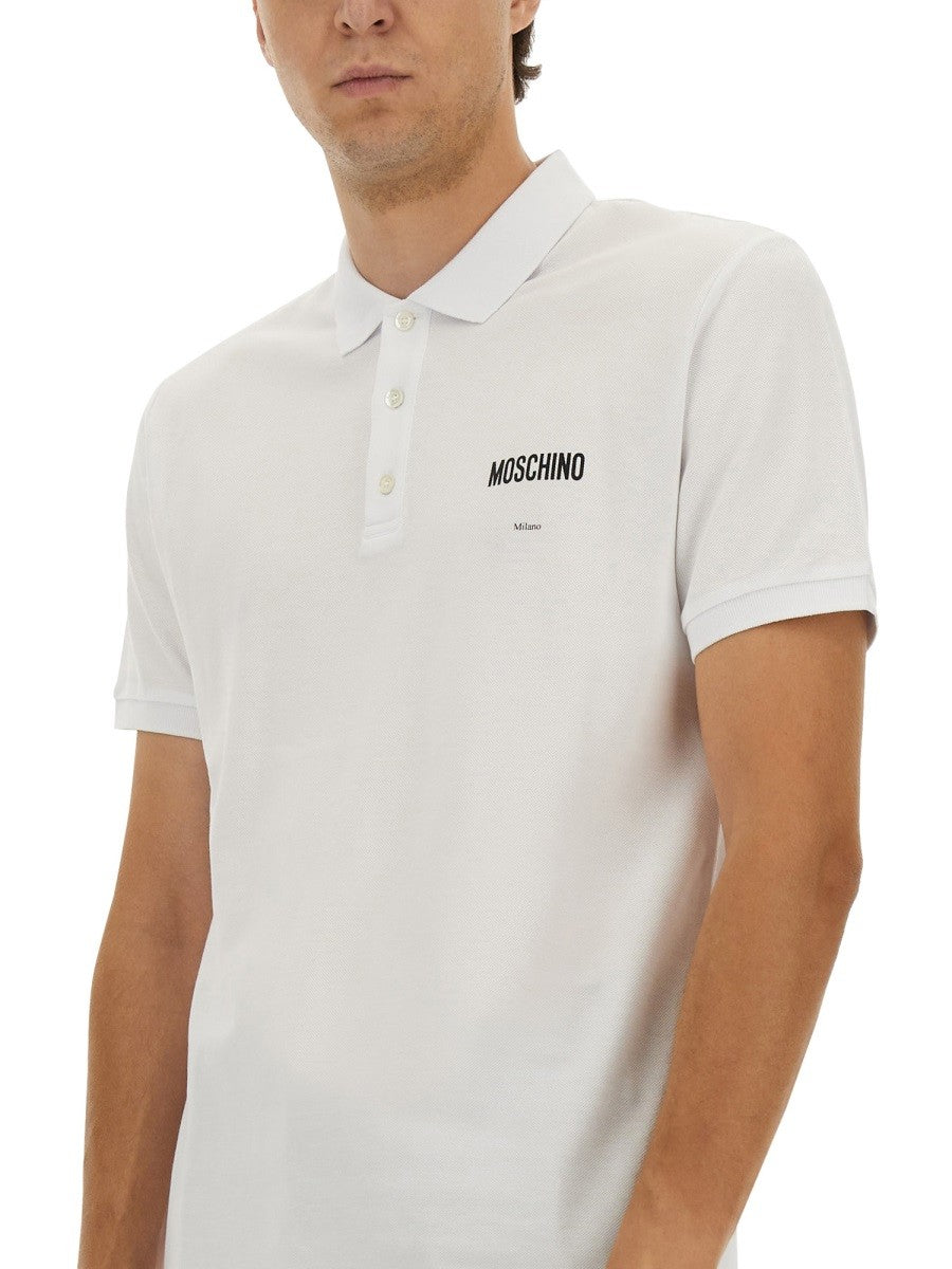 Moschino PIQUÉ-POLOSHIRT AUS BAUMWOLLE