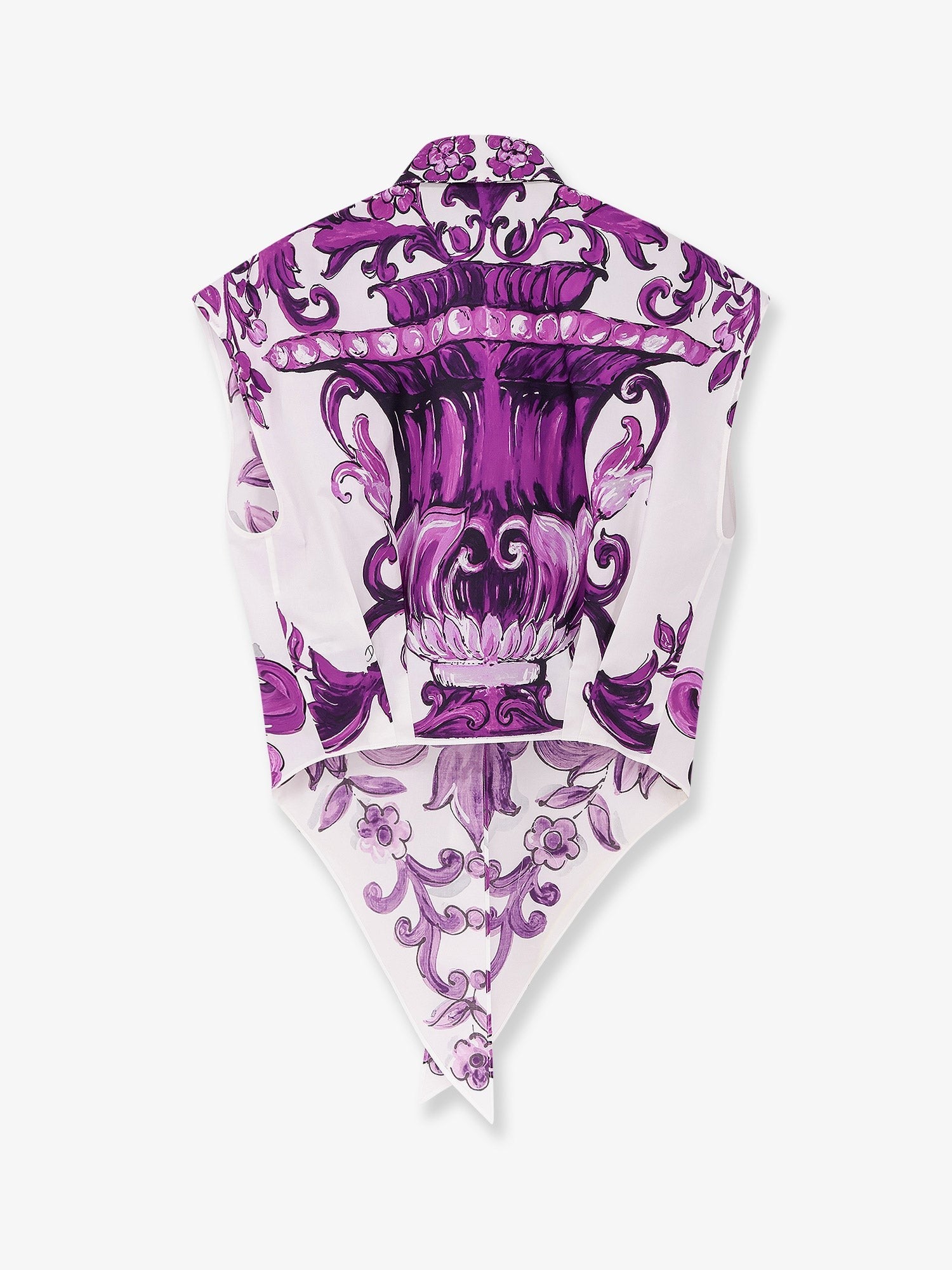 Dolce & Gabbana bomullsskjorta med Maiolica-tryck