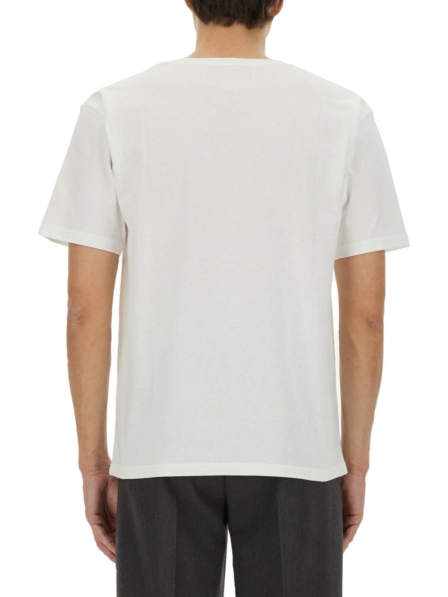Valentino T-SHIRT EN COTON AVEC IMPRIMÉ "CHEZ VALENTINO"