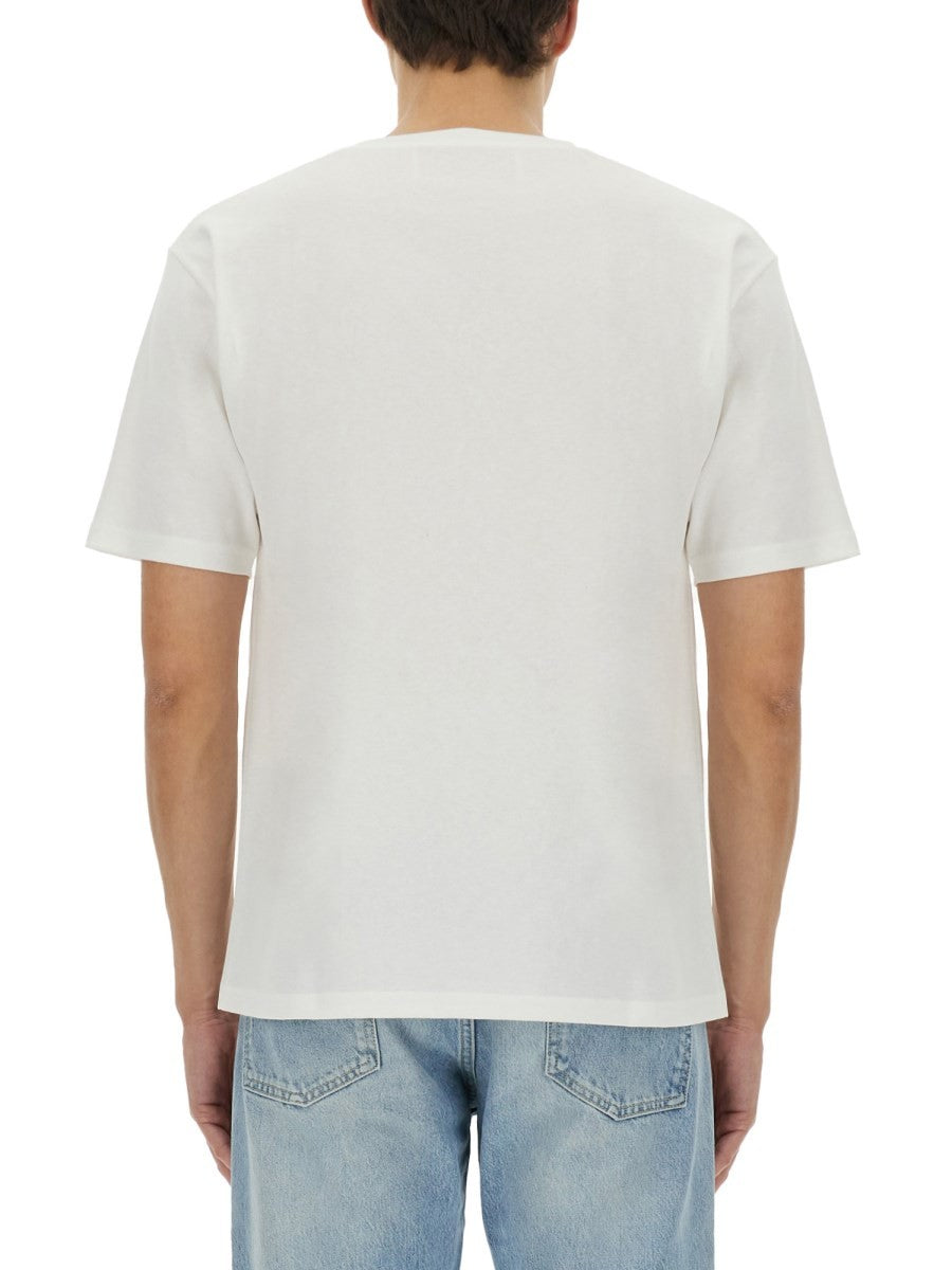 Valentino T-SHIRT EN COTON AVEC IMPRIMÉ "CHEZ VALENTINO"