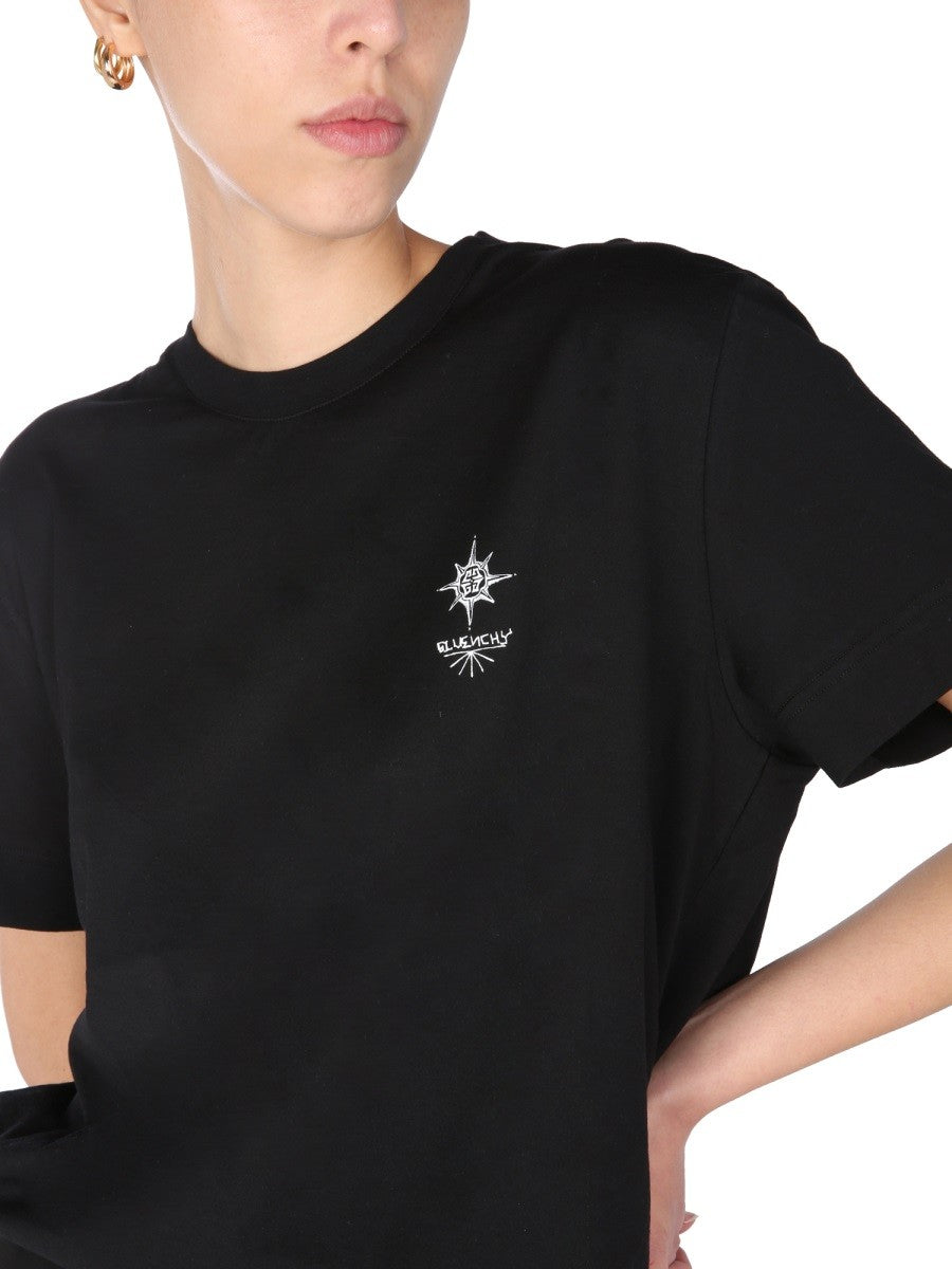 Givenchy KOSZULKA Z OKRĄGŁYM DEKOLTEM