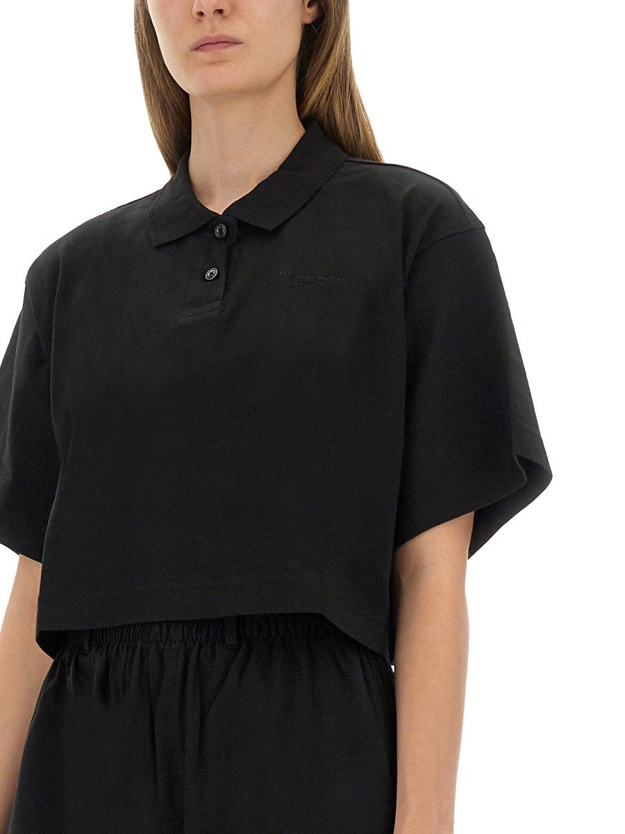 Alexander Wang SKRAĆENA POLO MAJICA OD ŽERSEJA
