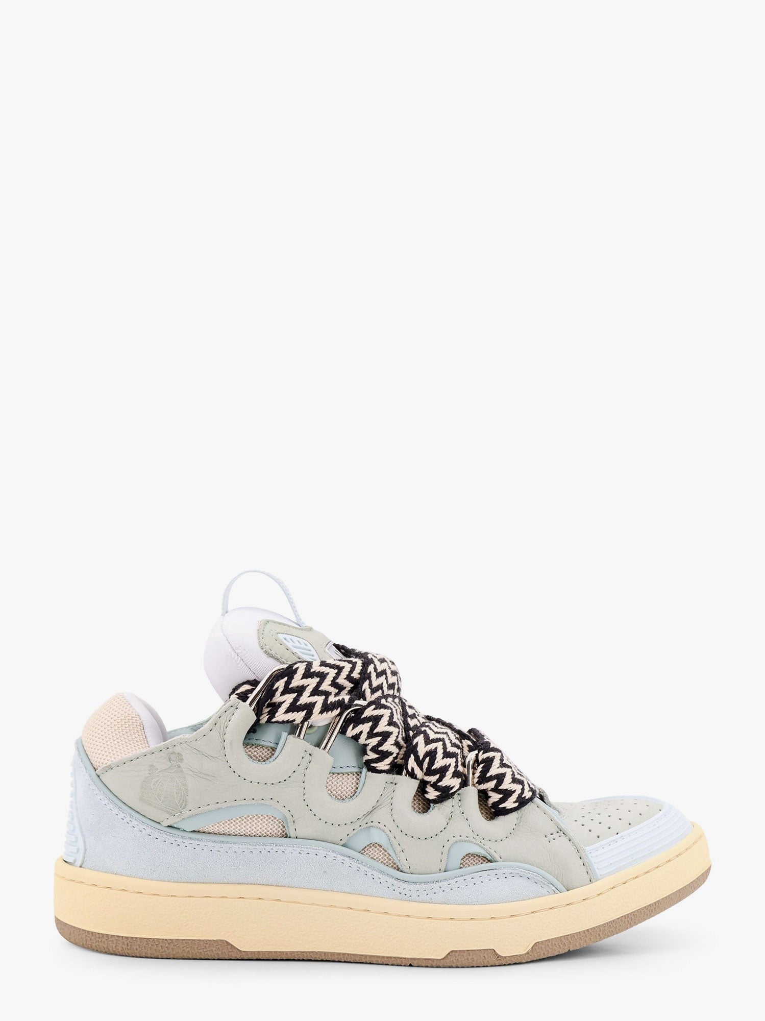 スニーカー LANVIN PARIS Curb leather sneakers with mesh inserts Blu Lanvin Curb Leather Sneakers | Saks Fifth Avenue