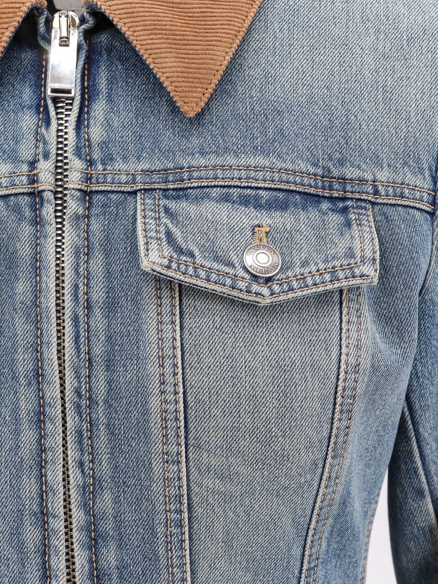 Alexander Mcqueen Jeansjakke med volant