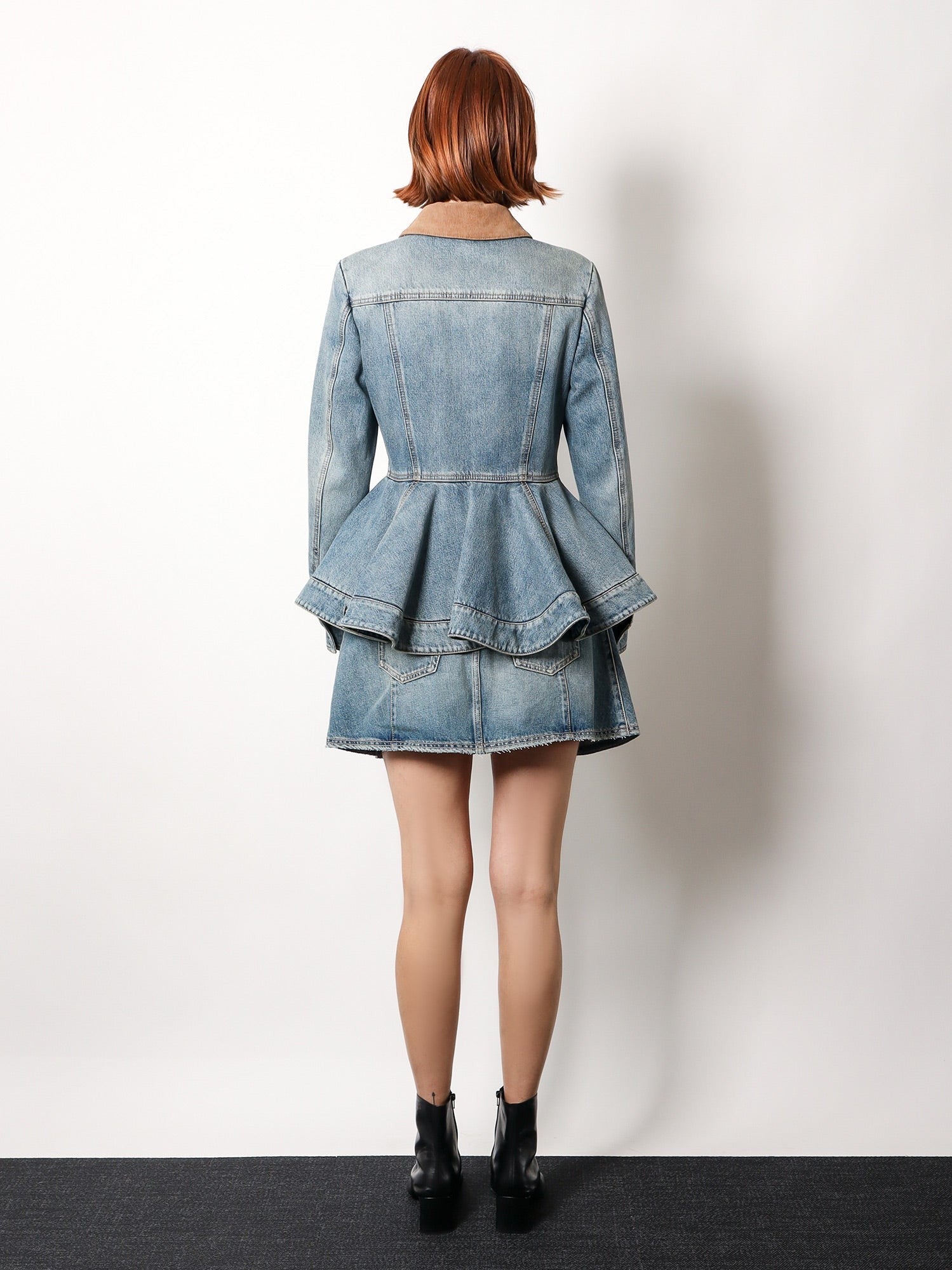 Alexander Mcqueen Jeansjakke med volant