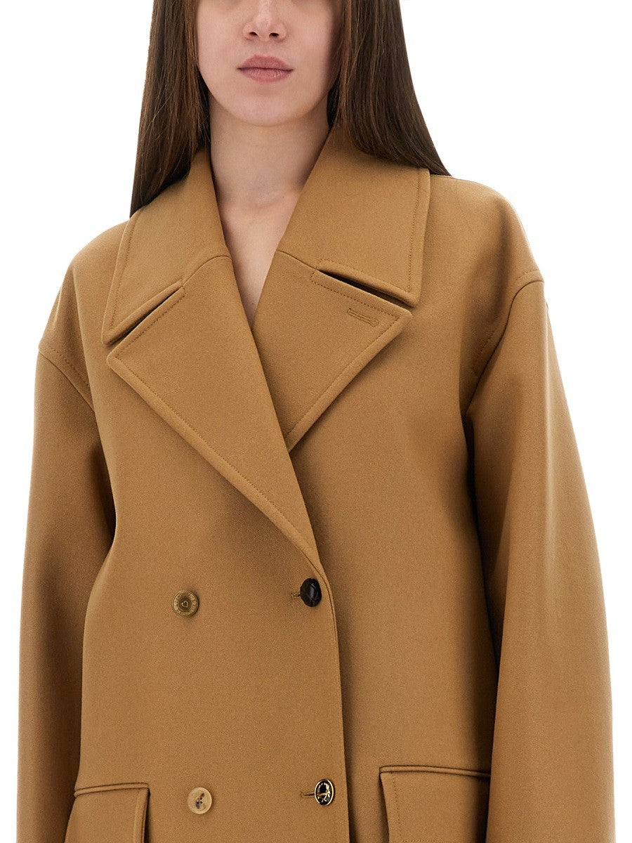 DLHOVÝ KABÁT S DVOJRADovým ZAPÍNANÍM ZNAČKY MOSCHINO