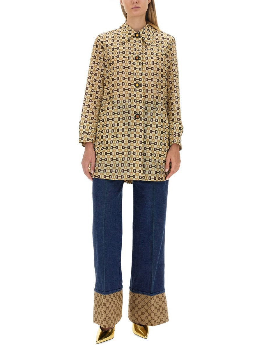 KABÁT GUCCI S POTLAČOU KOŇSKÉHO UCHA