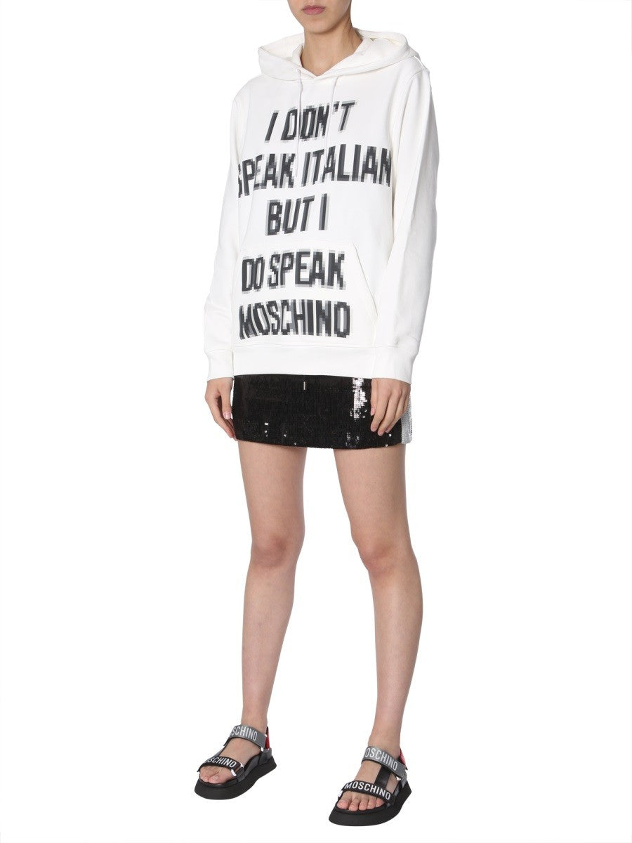 Moschino سويت شيرت بقبعة