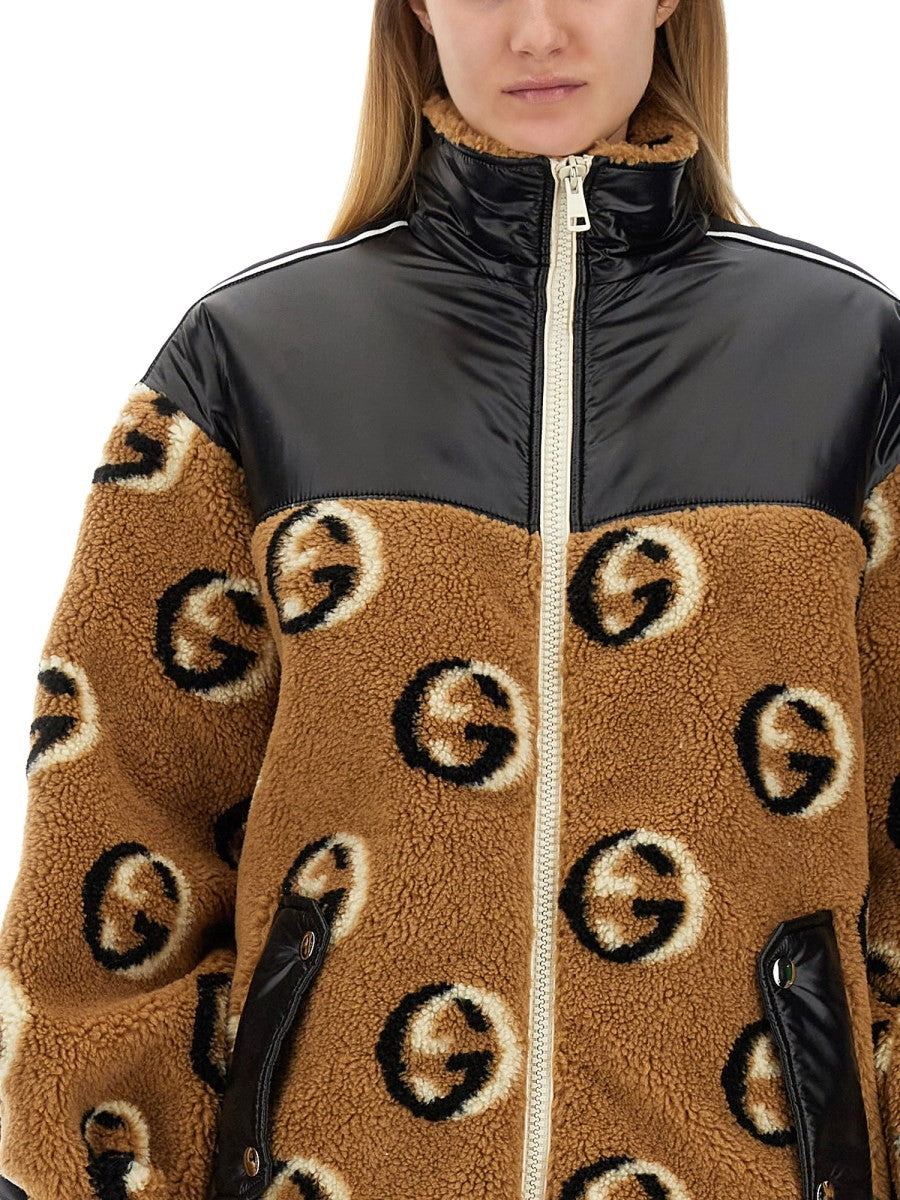 Gucci KURTKA Z ŻAKARDU Z ZAMKIEM BŁYSKAWICZNYM