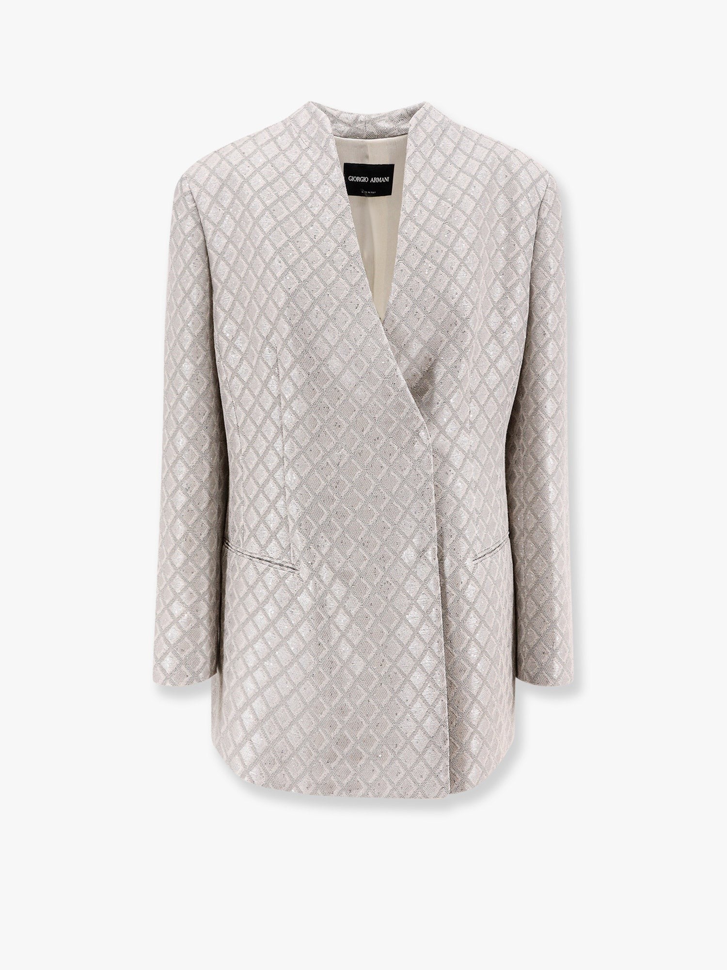 ジャケット GIORGIO ARMANI Jersey blazer with all-over sequins Giorgio Armani Jersey blazer with all-over sequins | Gray