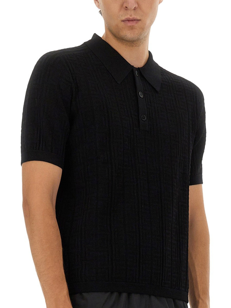 Balmain GESTRICKTES POLOSHIRT.