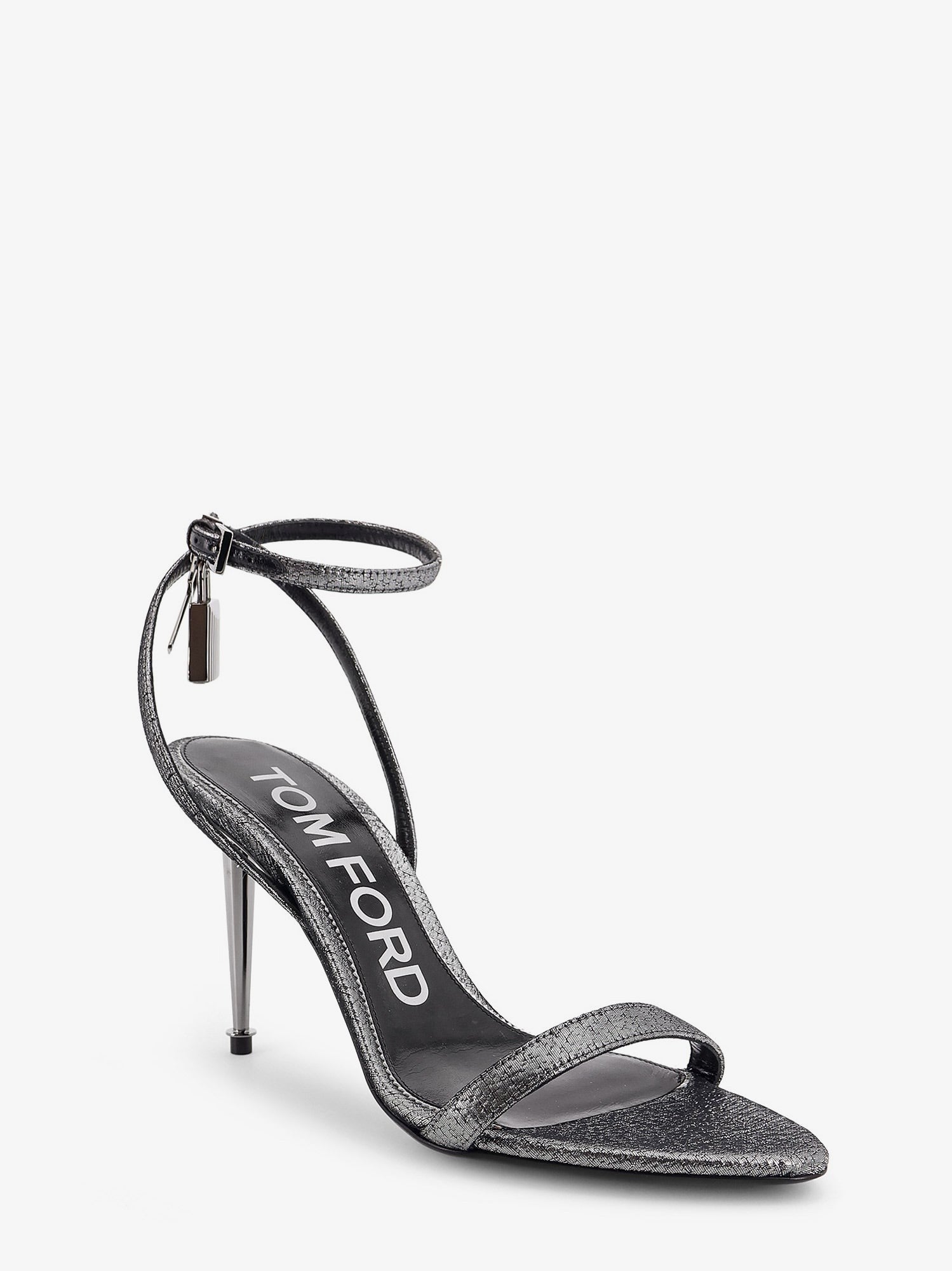 Tom Ford Laminated heeled sandals with laminated effect
