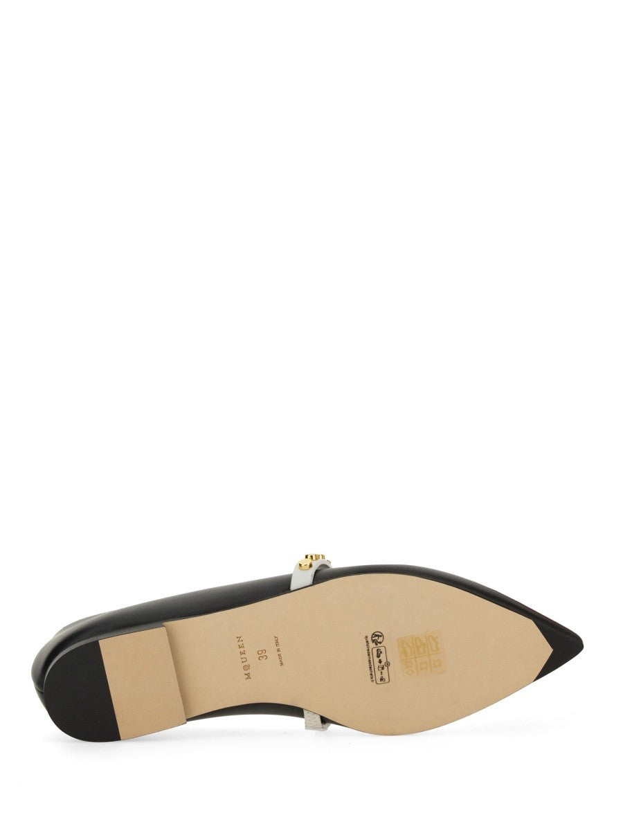 Alexander Mcqueen LÆDERBALLERINA