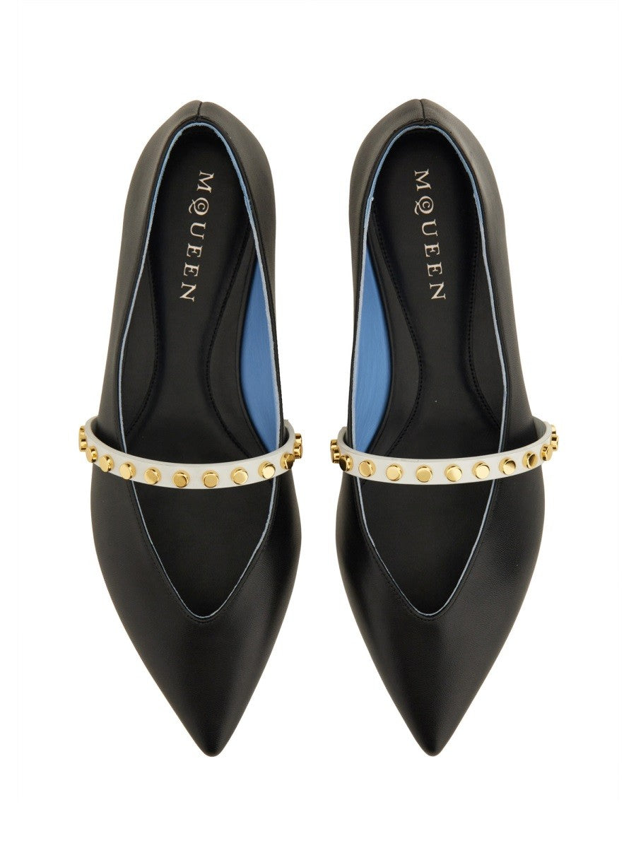 Alexander Mcqueen LÆDERBALLERINA