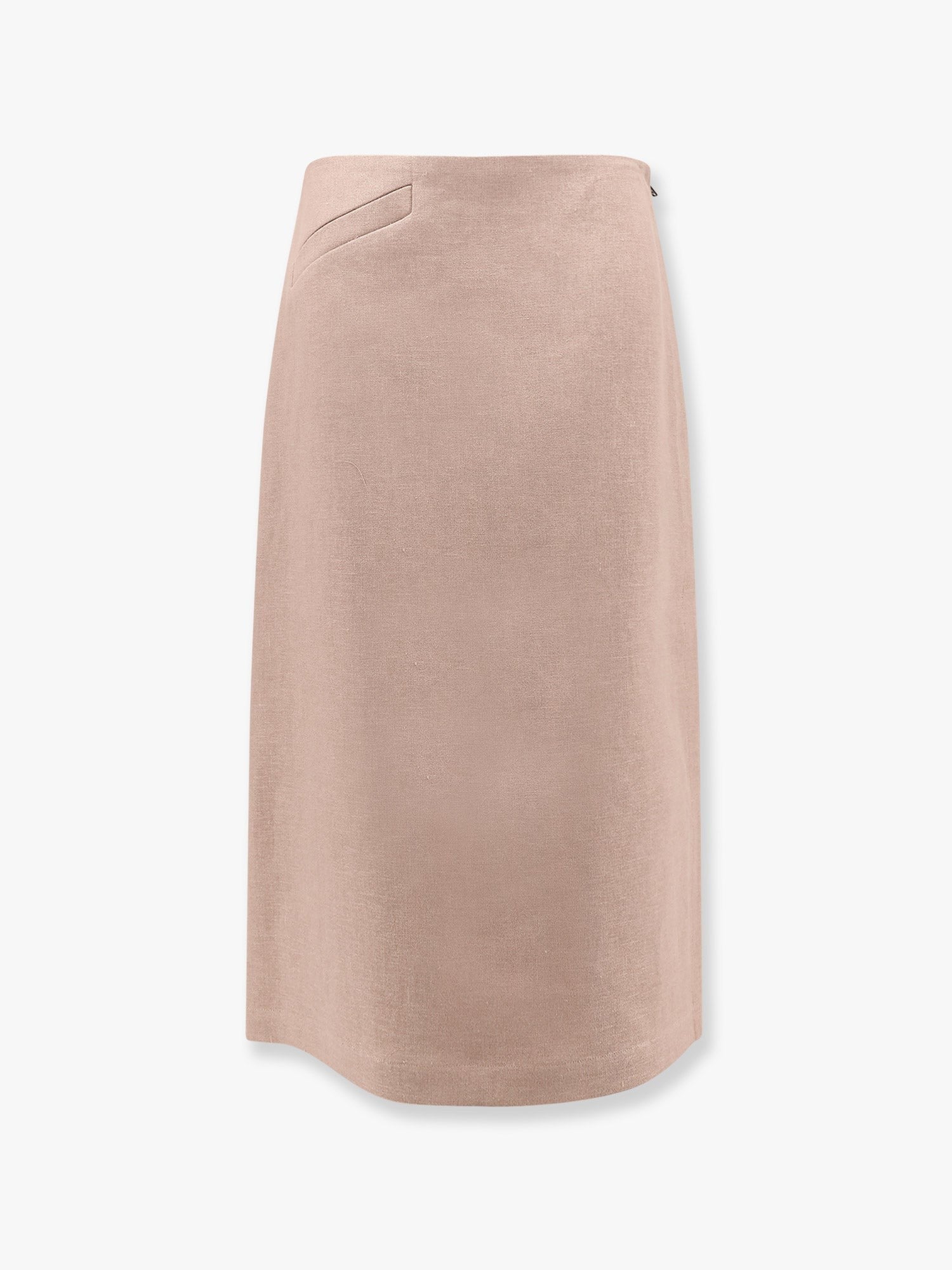スカート FENDI Linen skirt with side zip and slit Marrone Fendi Linen skirt with side zip and slit in Brown | Shop Now