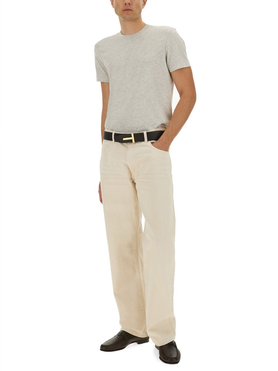 Tom Ford MELANGE T-SHIRT I BOMULDSBLANDING