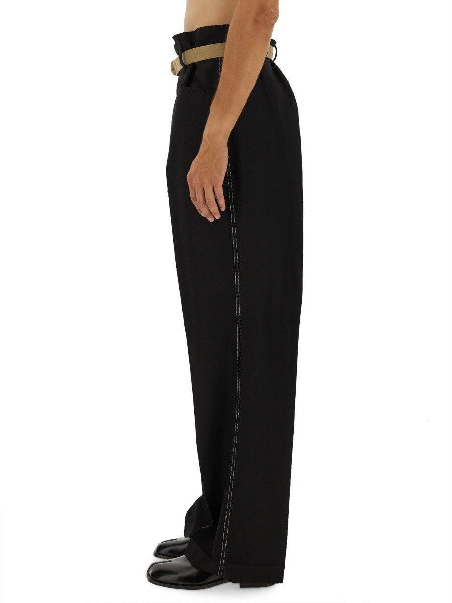 Maison Margiela HOSE MIT FALTEN UND GÜRTEL