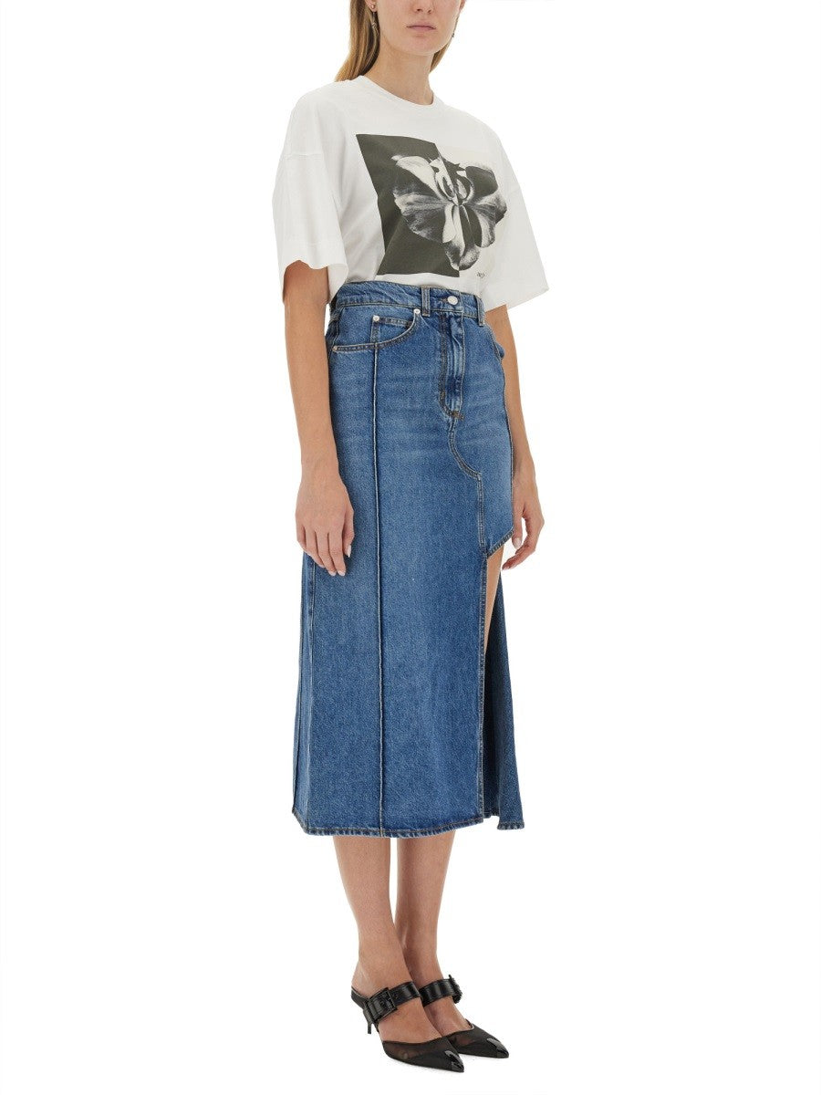 Alexander Mcqueen FOTOGRAFISK ORKIDÉ T-SKJORTE