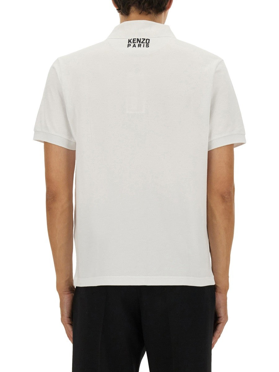 Kenzo POLOSHIRT MIT HAPPY TIGER STICKEREI