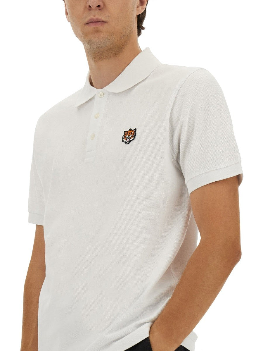 Kenzo POLOSHIRT MIT HAPPY TIGER STICKEREI