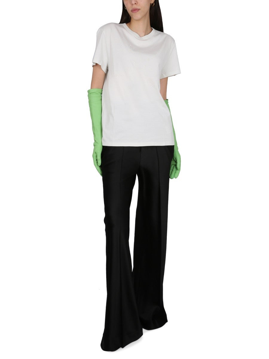 Maison Margiela TRIČKO S VYŠÍVANÝM LOGOM