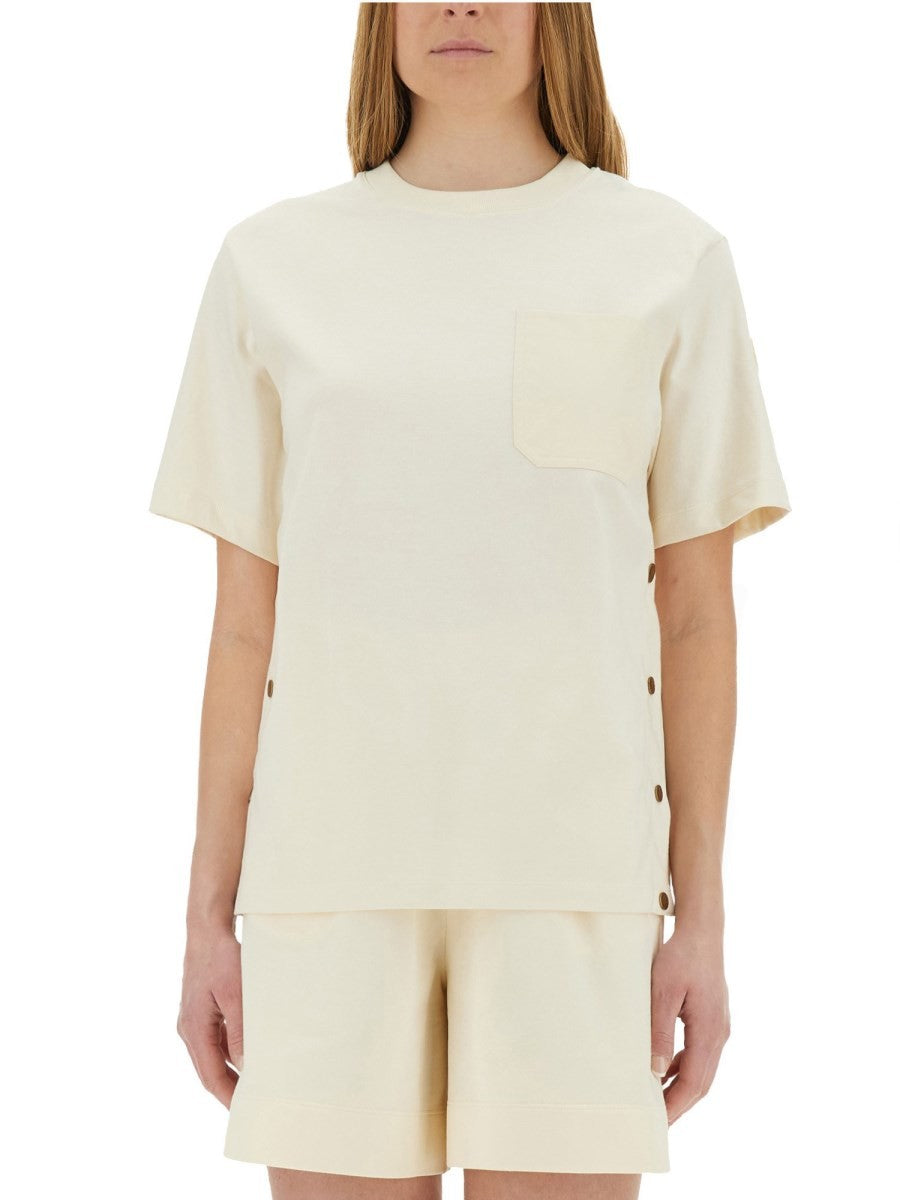 MONCLER サイドボタン Tシャツ Moncler サイドボタン付きTシャツ – MoonFits