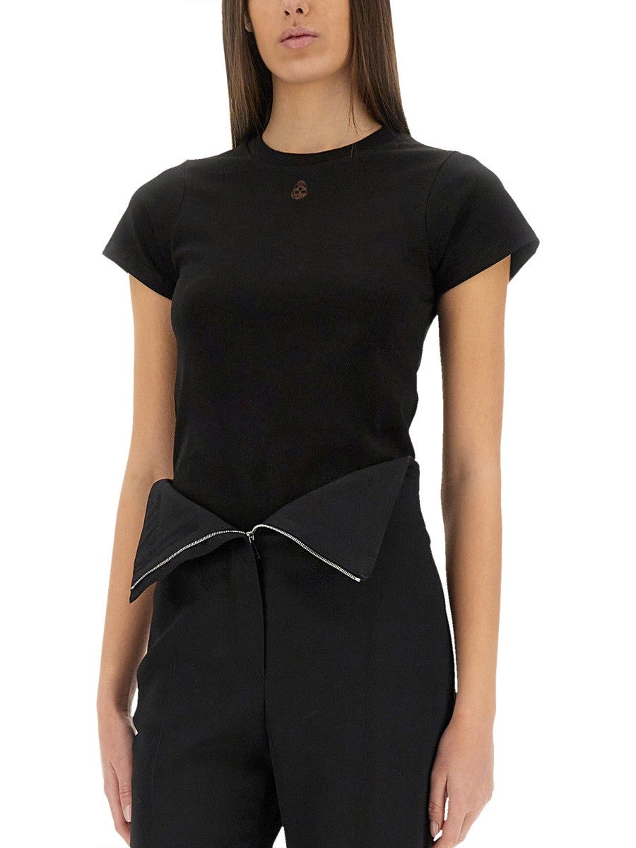 Alexander McQueen TRIČKO S VÝŠIVKOU "LEBKA"