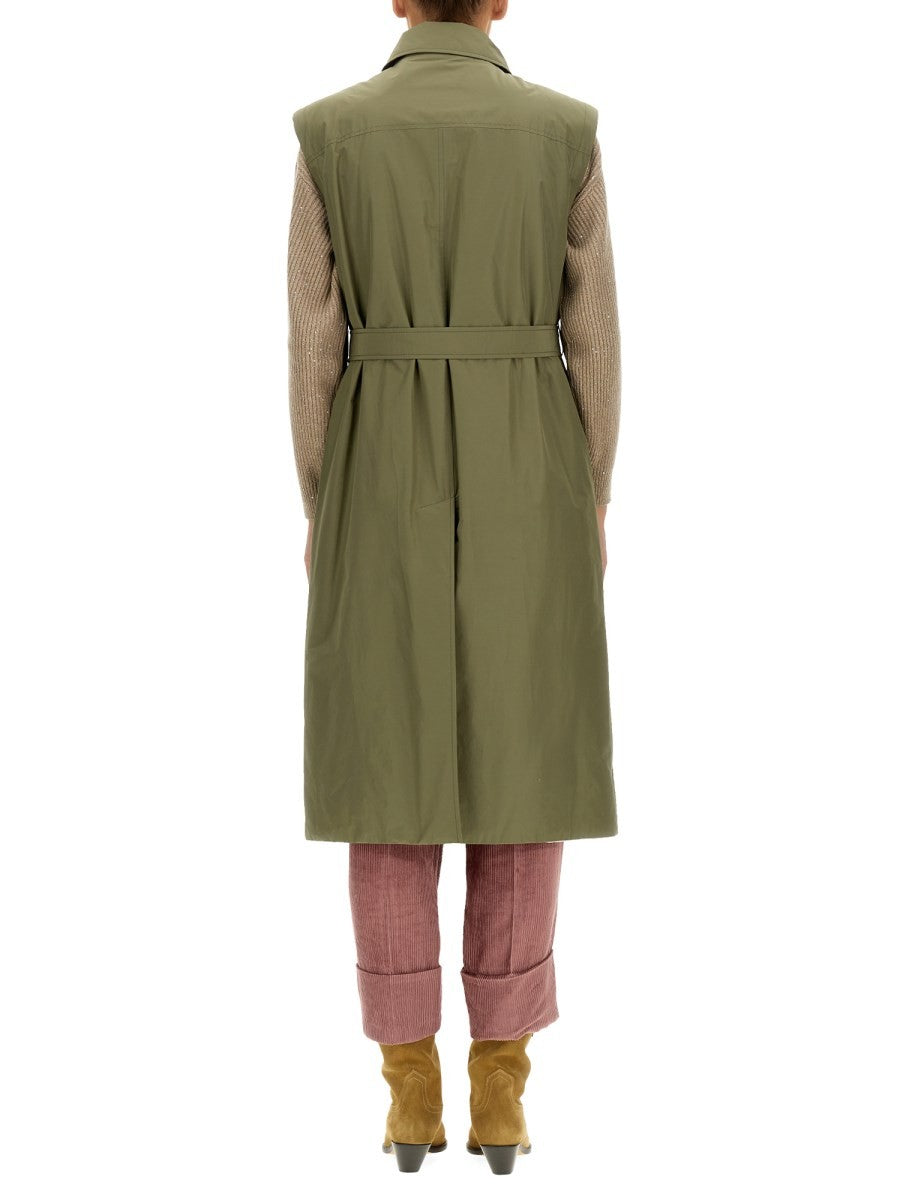 Brunello Cucinelli ABRIGO TRENCH DE TAFTA