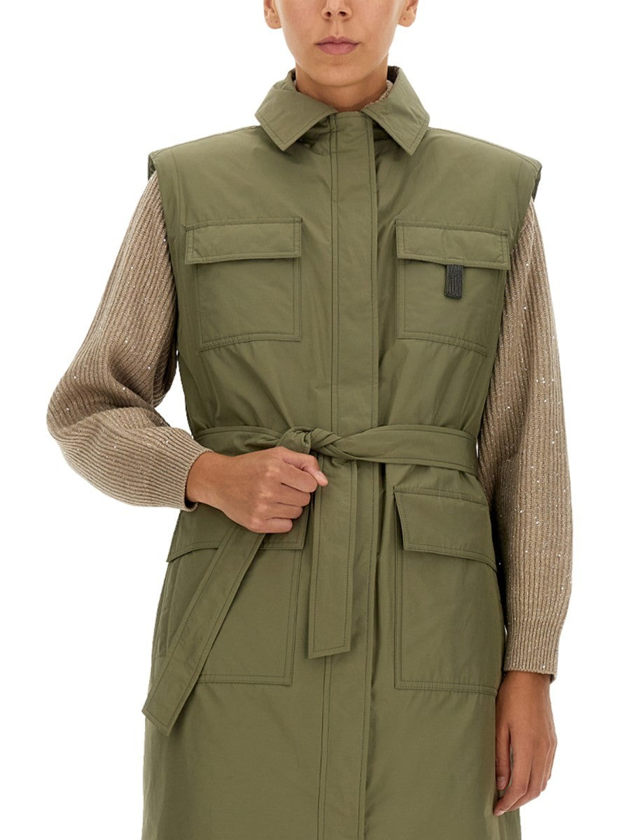 Brunello Cucinelli ABRIGO TRENCH DE TAFTA