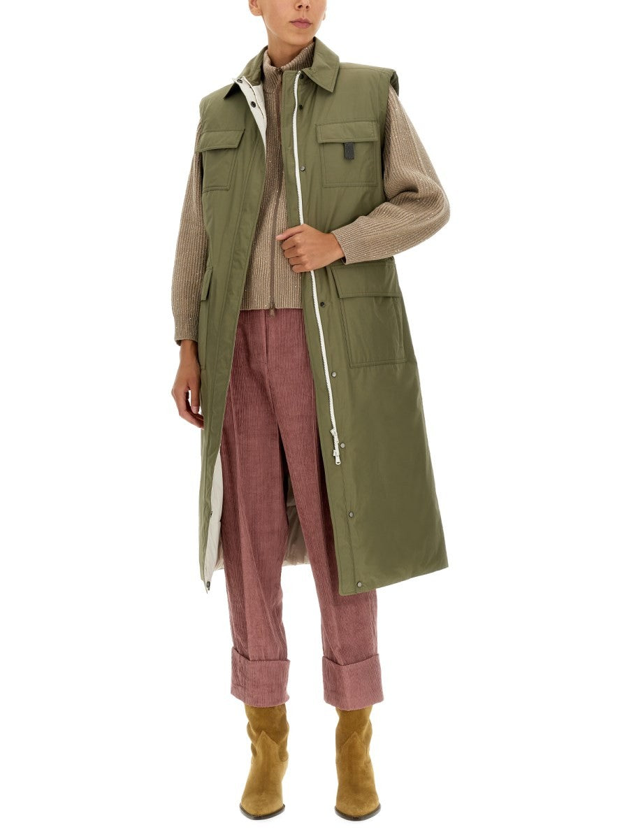 Brunello Cucinelli ABRIGO TRENCH DE TAFTA