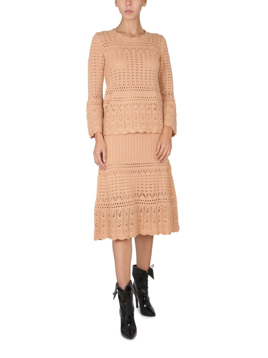 Boutique Moschino SWETER Z MIESZANKI WEŁNY