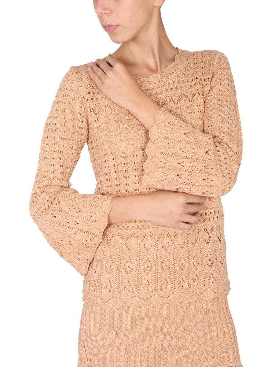 Boutique Moschino SWETER Z MIESZANKI WEŁNY