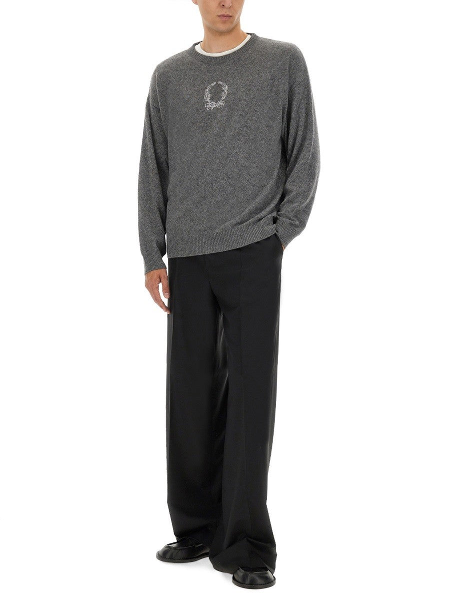 Moschino wollen canvas broek