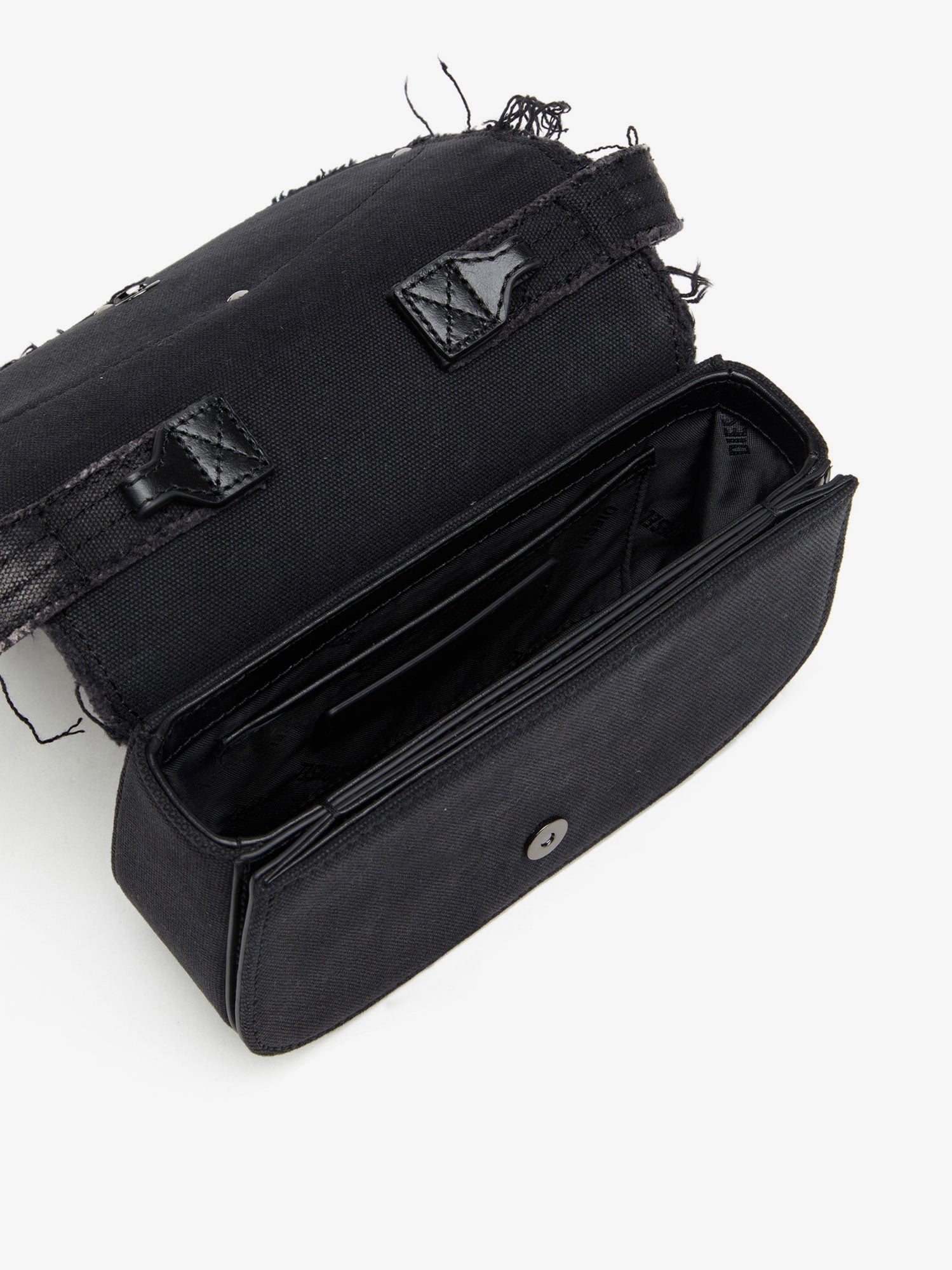 Diesel 1DR denim shoulder bag with used effect