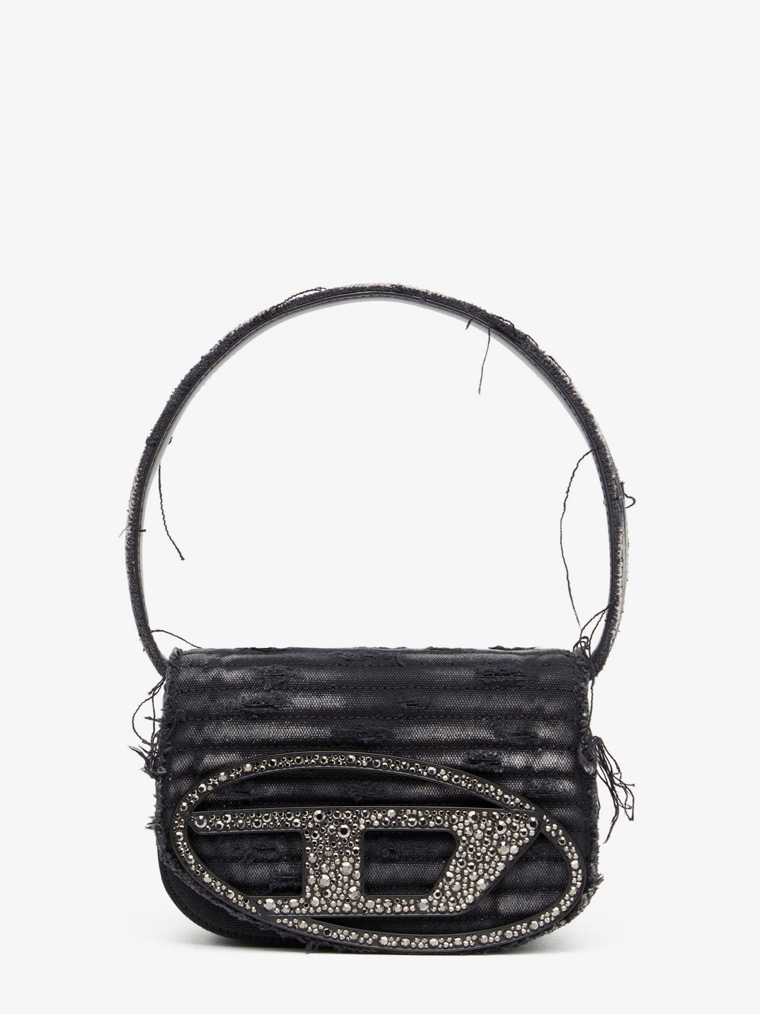 Diesel 1DR denim shoulder bag with used effect
