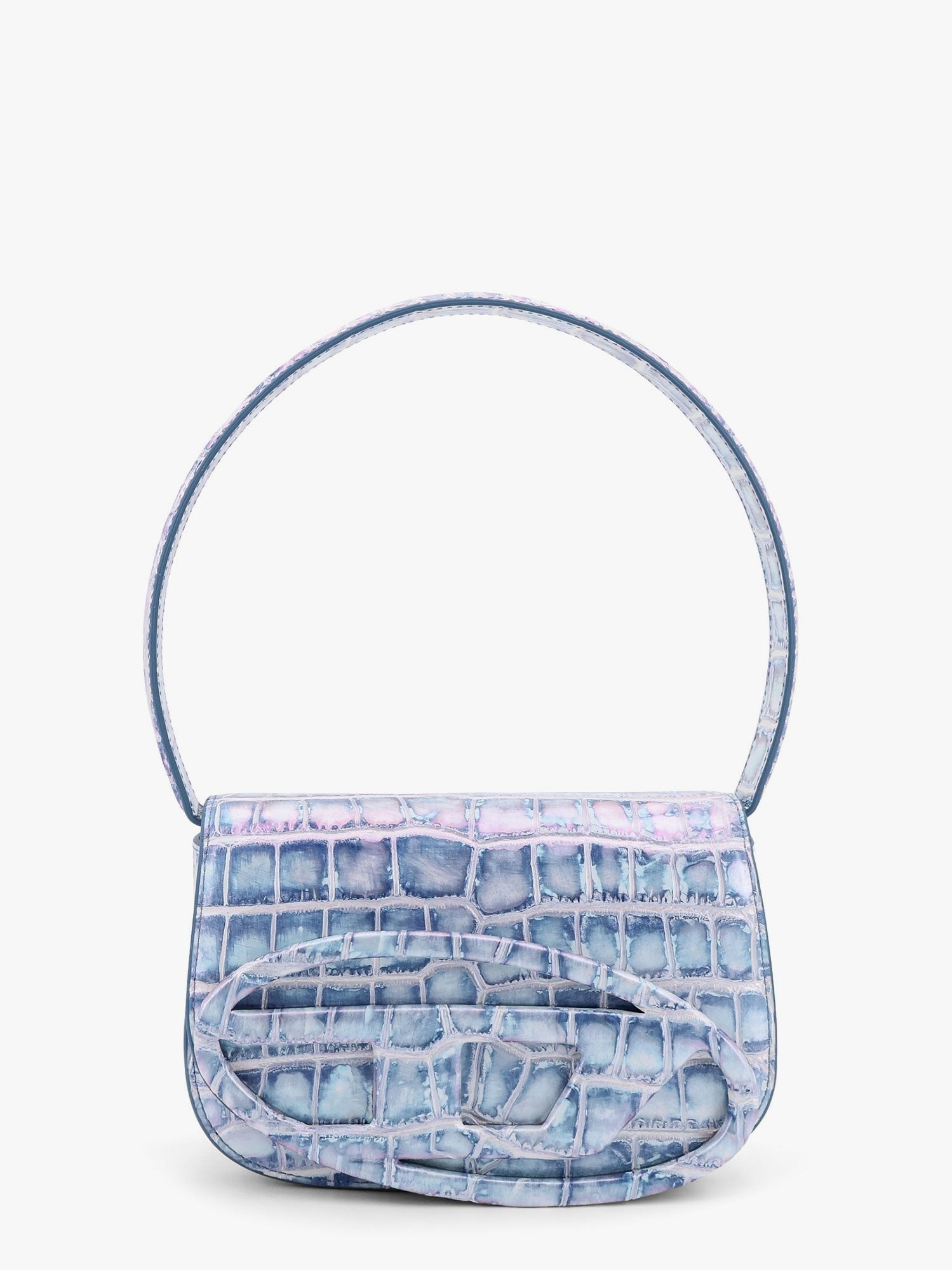 Diesel 1dr kožená taška přes rameno s logem Oval-D