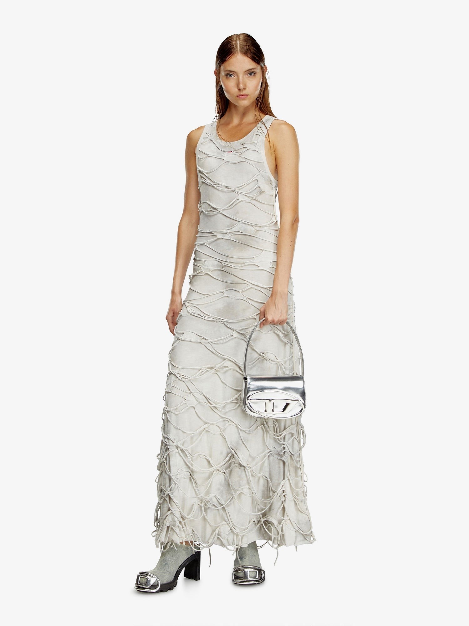 Sac porté épaule en cuir effet miroir Diesel 1DR