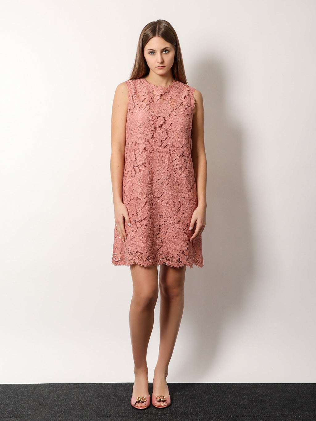 Dolce & Gabbana Φόρεμα σε γραμμή Α με δαντέλα floral dg