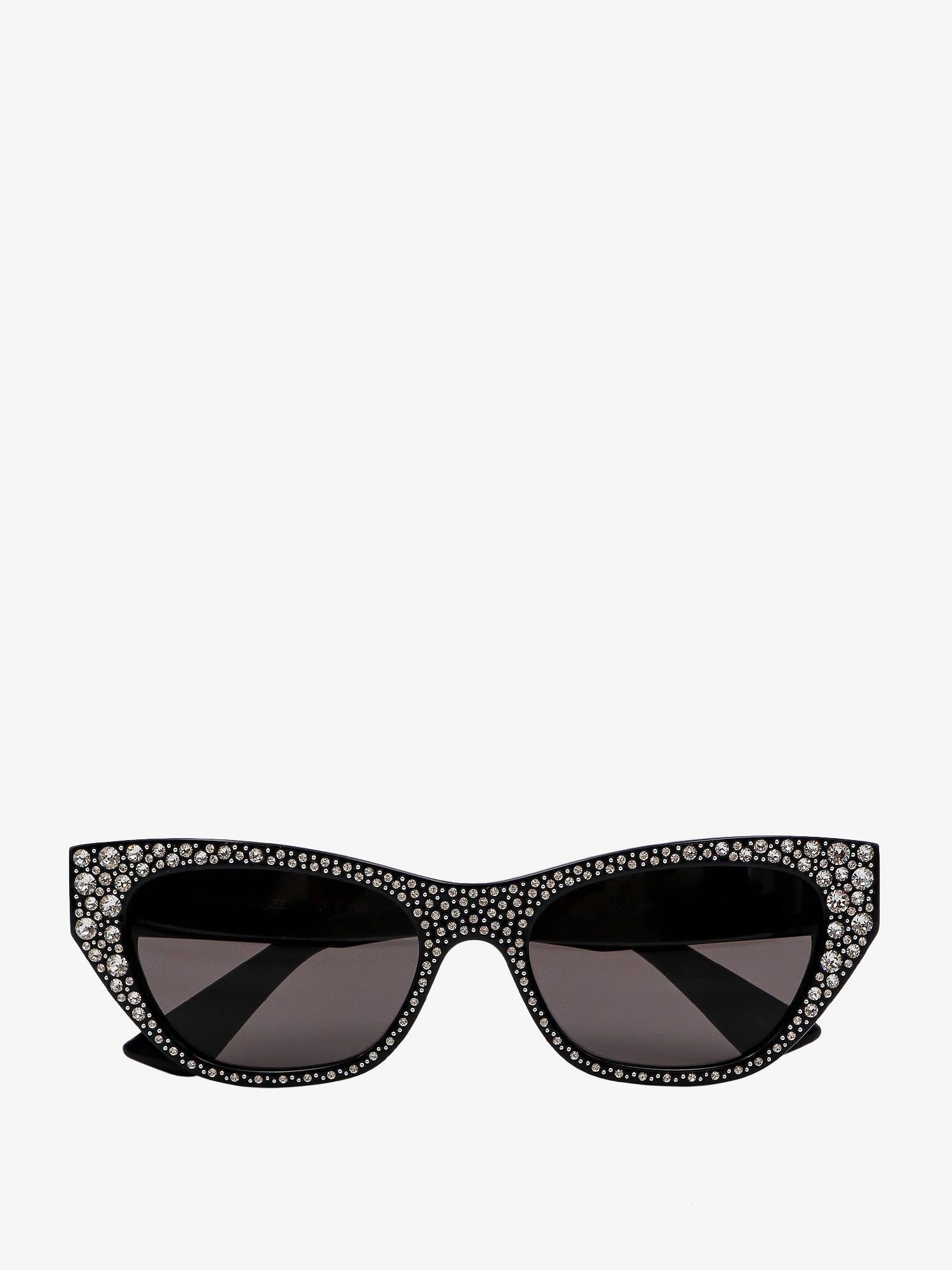 Alexander Mcqueen Acetatiniai akiniai nuo saulės su cirkonio detalėmis