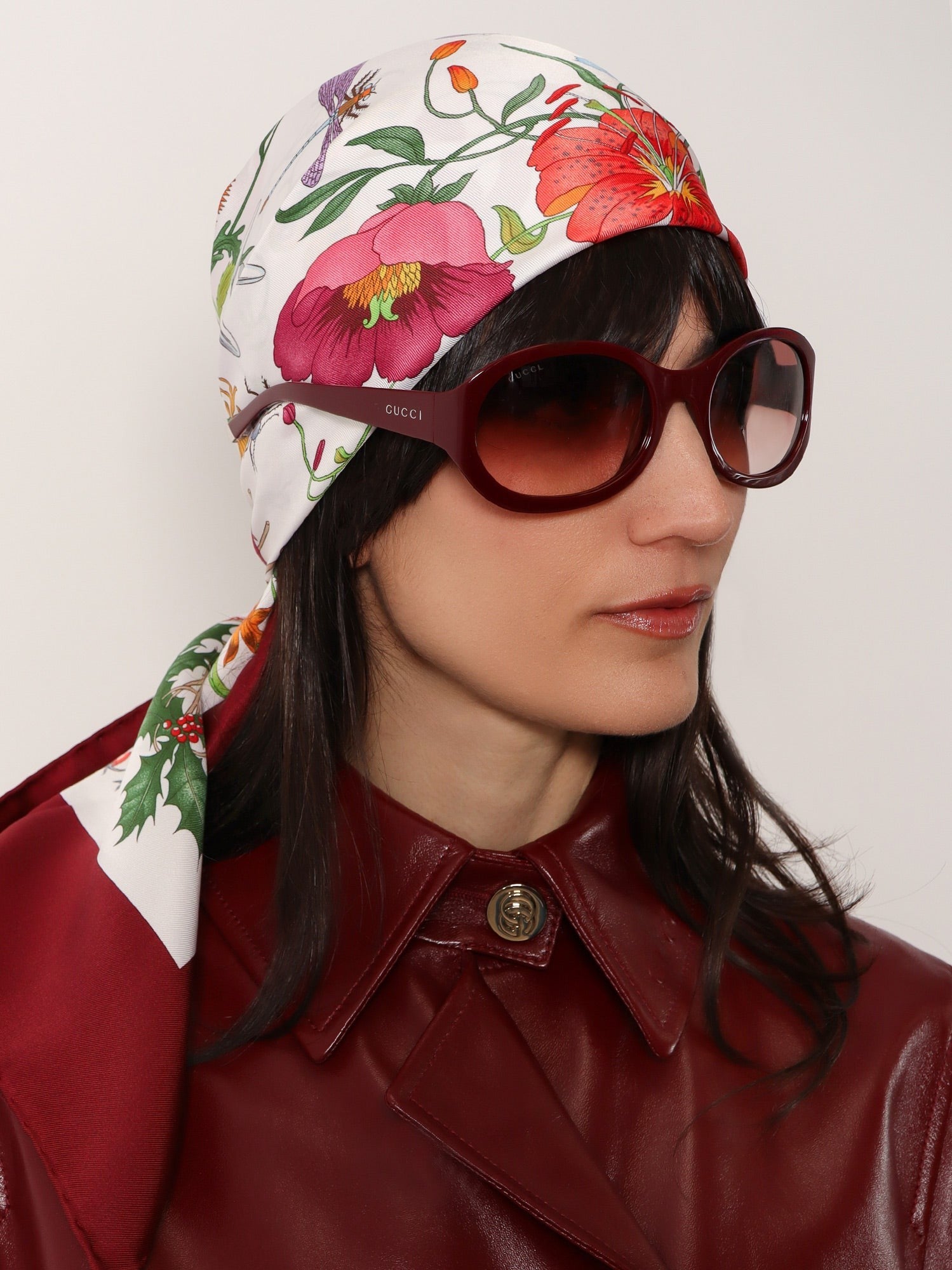 Gucci Gucci rosso ancora rounded sunglasses