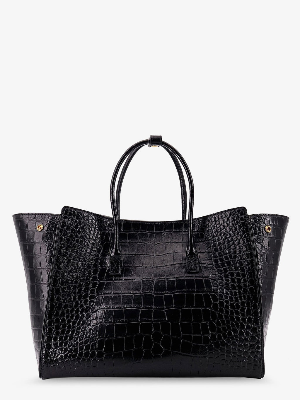 Balenciaga All Hampton Small leather shoulder bag with croco effect