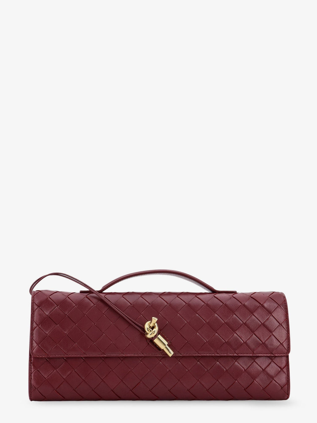 Bottega Veneta Andiamo Pouch aus Leder mit Intrecciato-Muster