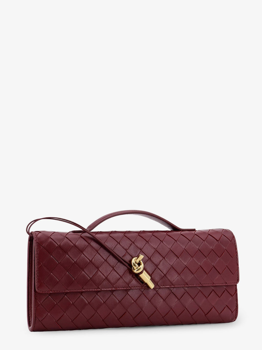 Bottega Veneta Andiamo Pouch aus Leder mit Intrecciato-Muster