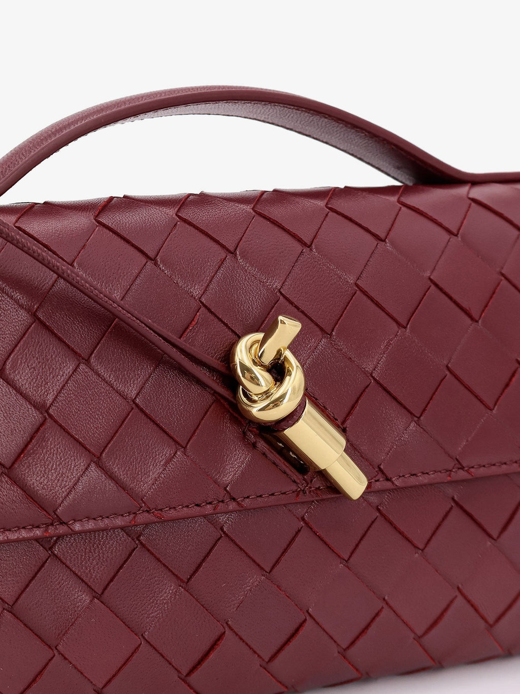 Bottega Veneta Andiamo Pouch aus Leder mit Intrecciato-Muster