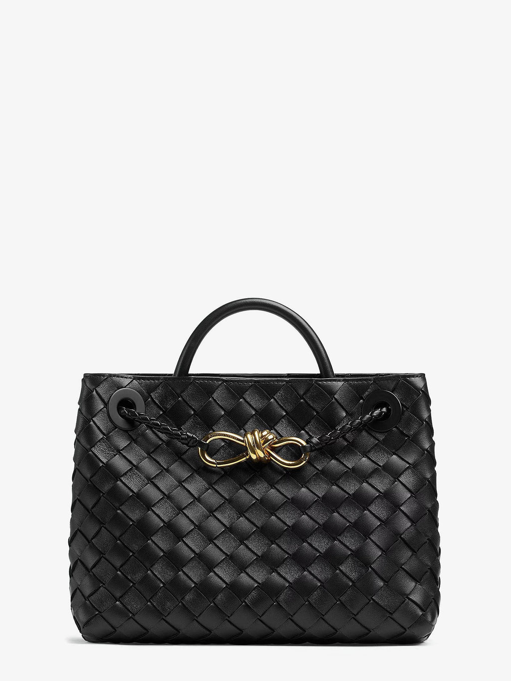 Bottega Veneta Andiamo Kleine Schultertasche aus Leder mit Intrecciato-Muster